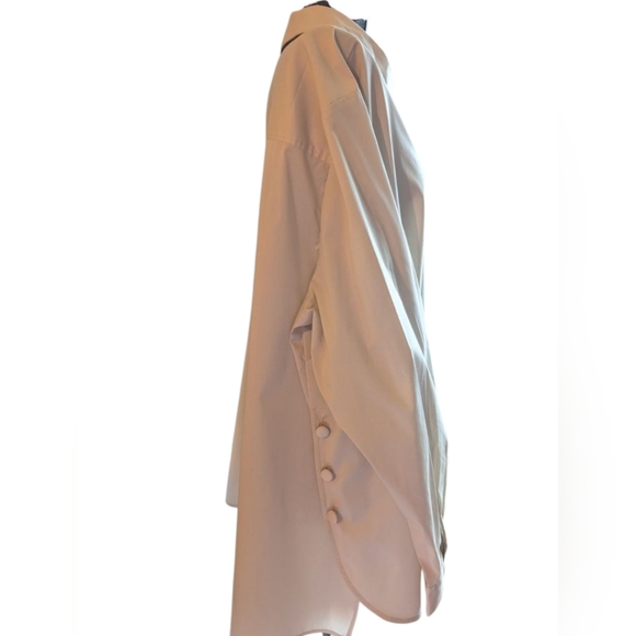 NWOT Denim & Co. Coolmax Side Slit Button Down Blouse Top Sz 3x - Picture 4 of 12